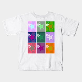 Ho Ho Ho Fun Christmas Design with a Cheerful Retro Vibe Kids T-Shirt